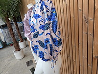 Blouse 2 cobalt flower maat l - afbeelding 2 van  5