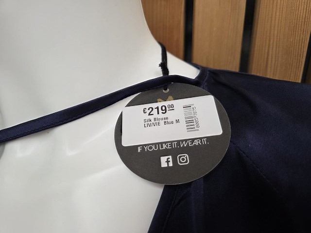 Blouse 2 cobalt flower maat xs - afbeelding 4 van  5