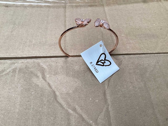 B.loved armband vlinder rosé (54x) - afbeelding 3 van  5