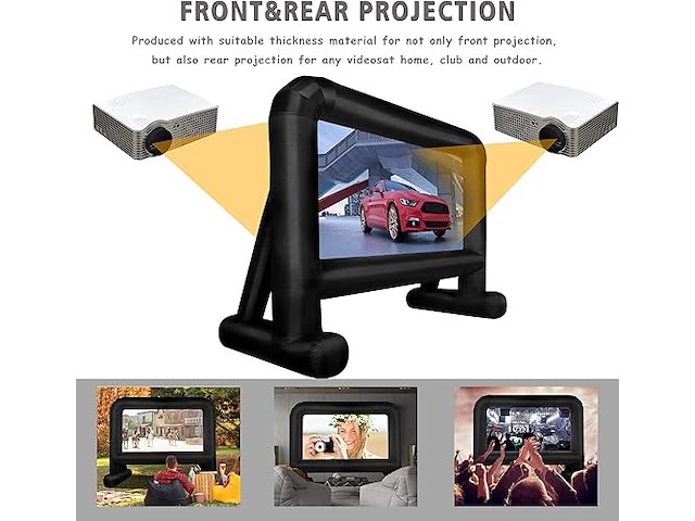 Blow-up projectiescherm 5,66m diagonaal - afbeelding 3 van  4