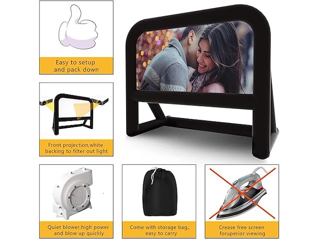 Blow-up projectiescherm 5,66m diagonaal - afbeelding 4 van  4