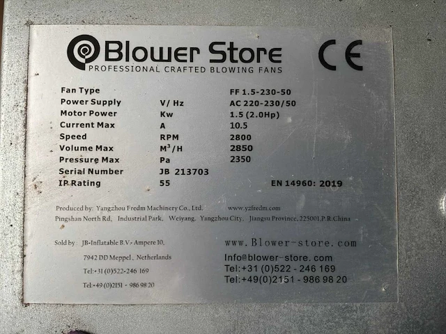 Blower store ff 1.5-230-50 air blower - afbeelding 2 van  4