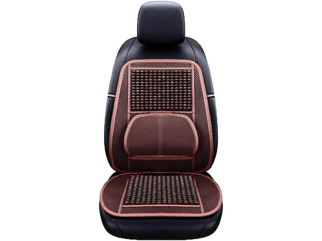 Blueshyhall autostoelhoes massage zitkussen met houten kralen - afbeelding 1 van  4