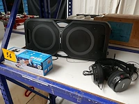 Bluetooth partyluidspreker - draadloze koptelefoon - karaoke microfoon