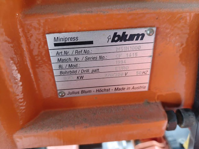Blum minipress m51n1000 - afbeelding 6 van  6