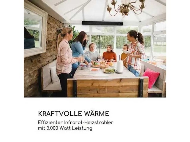 Blumfeldt cosmic beam plus xxl 3000w infraroodverwarming, zwart - afbeelding 4 van  8