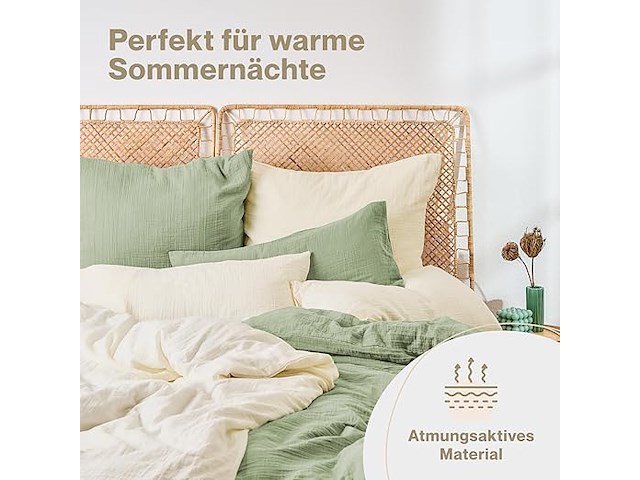 Blumtal mousseline bedlinnen (135 x 200 cm) - afbeelding 2 van  4