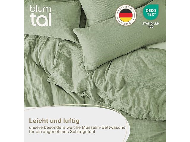Blumtal mousseline bedlinnen (135 x 200 cm) - afbeelding 4 van  4