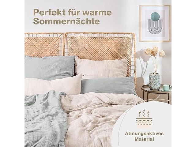 Blumtal mousseline bedlinnen (200 x 200 cm) - afbeelding 3 van  5