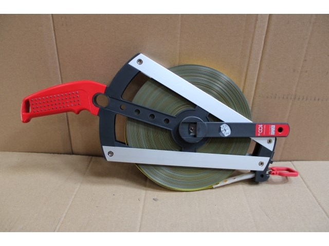 Bmi rolbandmaat 13mm (met hakenring) - 100m - afbeelding 1 van  2