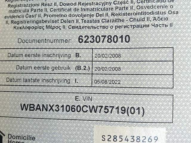 Bmw - 2008 - 520d m-pack - personenauto - afbeelding 10 van  21