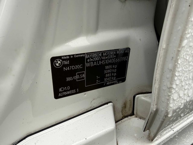 Bmw - 2011 - 116 d - personen - personenauto - afbeelding 10 van  19