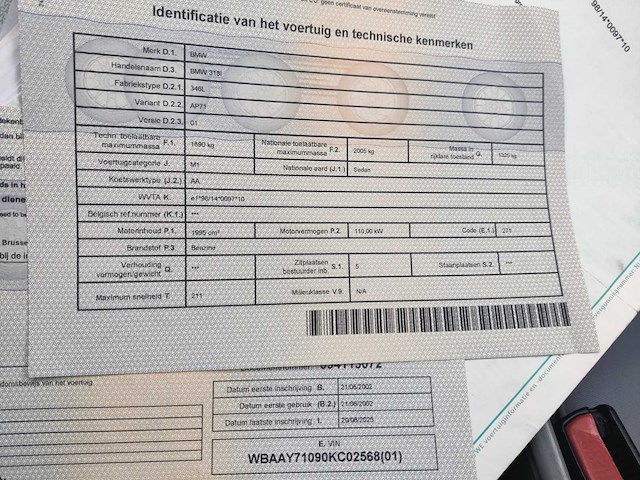 Bmw - 318i - 346l - car - 2002 - afbeelding 16 van  18