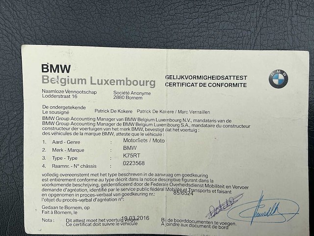 Bmw k75rt motorfiets - afbeelding 17 van  26