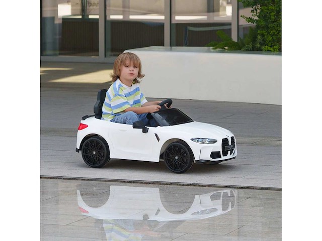 Bmw m4 elektrische kinderauto, licht & geluid, 3-5 km/u - afbeelding 2 van  6