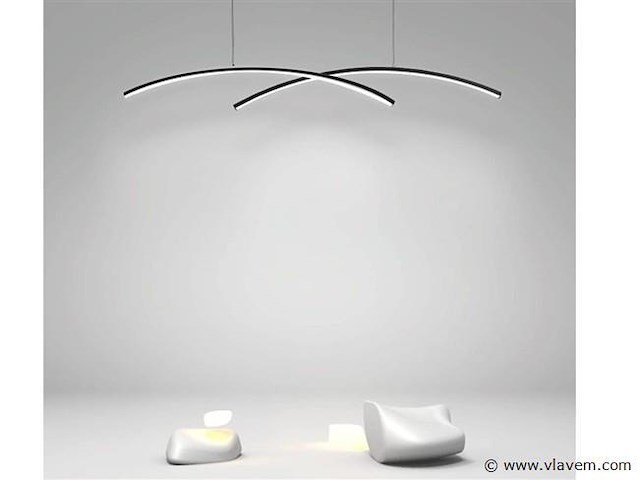 Bo led pendel design armatuur zwart - afbeelding 3 van  7