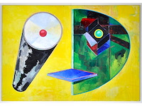 Bob lens - masker espace - olie op doek - 140x200 cm - afbeelding 7 van  14