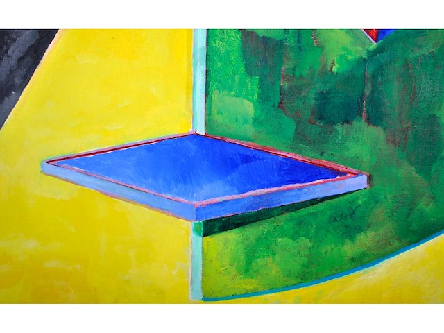 Bob lens - masker espace - olie op doek - 140x200 cm - afbeelding 13 van  14