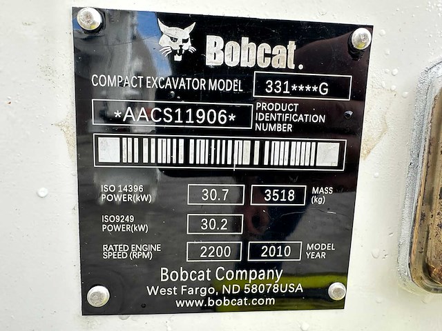 Bobcat - 2010 - 331 - minigraafmachine - afbeelding 43 van  43