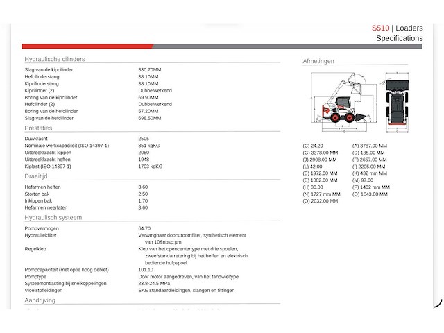 Bobcat - 2017 - s510 - schranklader - afbeelding 6 van  6