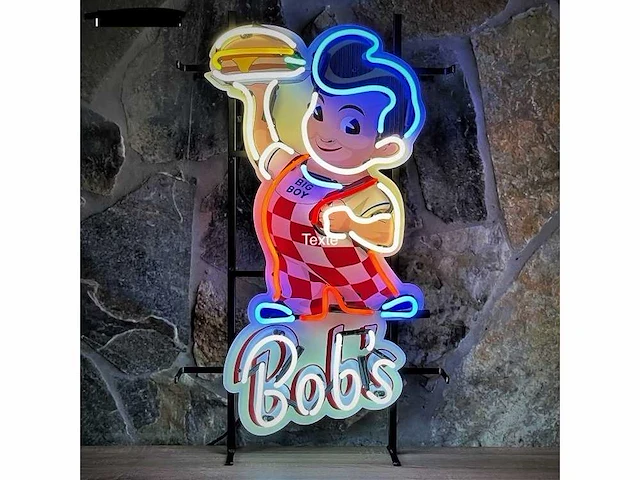 Bob's big boy hamburger neonbord 85 cm - afbeelding 1 van  1