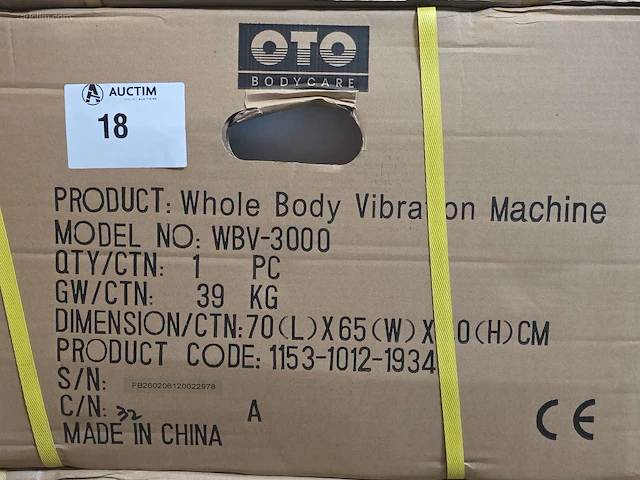 Body vibration machine oto bodycare wbv-3000 - afbeelding 2 van  3