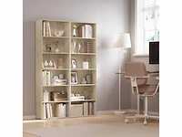 Boekenkast 6-laags plank, open plank, vrijstaande kast, 60x180x23,5 cm, licht eiken - afbeelding 5 van  5