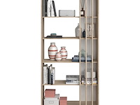 Boekenkast bloom-183cm-4 legplanken-japans eikenhout - afbeelding 5 van  10