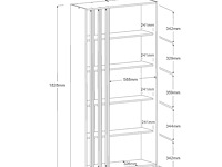 Boekenkast bloom-183cm-4 legplanken-japans eikenhout - afbeelding 6 van  10