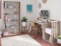 Boekenkast bloom-183cm-4 legplanken-japans eikenhout - afbeelding 7 van  10