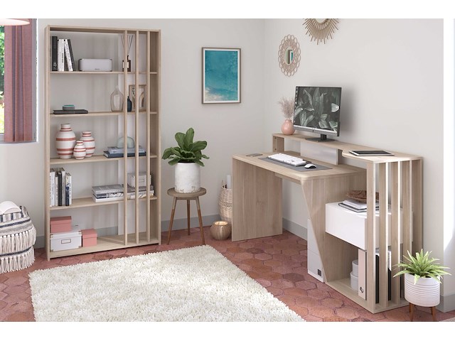 Boekenkast bloom-183cm-4 legplanken-japans eikenhout - afbeelding 9 van  10
