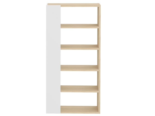 Boekenkast ellana 7 open vakken-lichte eik/wit - afbeelding 3 van  7