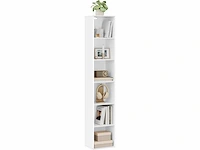 Boekenkast, halfopen hoge kast met 6 compartimenten