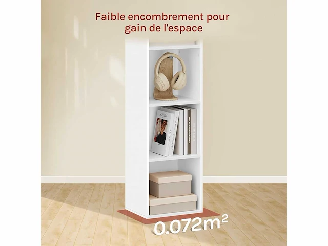 Boekenkast, halfopen hoge kast met 6 compartimenten - afbeelding 6 van  7