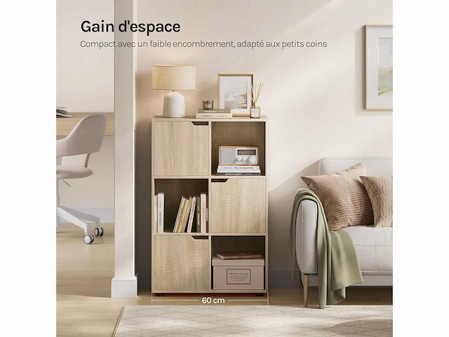 Boekenkast, kubuskast 59,6x29x91cm - afbeelding 6 van  8