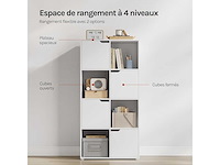 Boekenkast, meubelopslagplank | met 8 kubussen - afbeelding 3 van  4