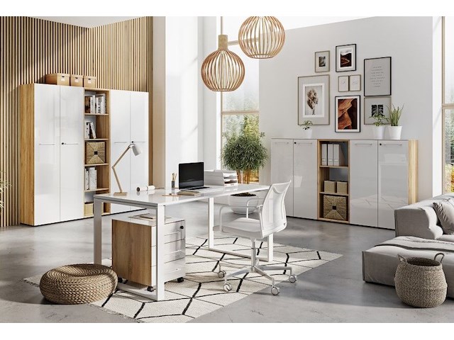 Boekenkast mouna 50cm - eik/wit - afbeelding 2 van  3