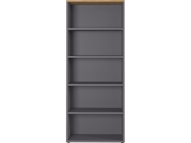 Boekenkast osmond 80cm - grafiet/eik - afbeelding 1 van  4