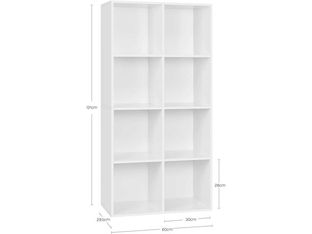 Boekenkast, plank met 8 kluisjes - afbeelding 3 van  3