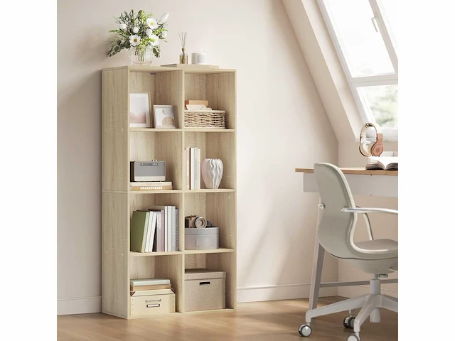 Boekenkast, plank met 8 kluisjes - afbeelding 1 van  6