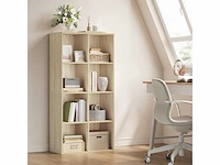 Boekenkast, plank met 8 kluisjes