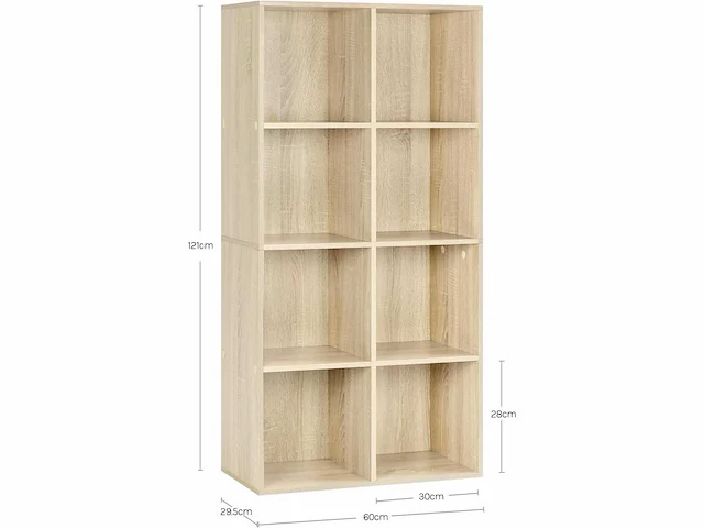 Boekenkast, plank met 8 kluisjes - afbeelding 3 van  6