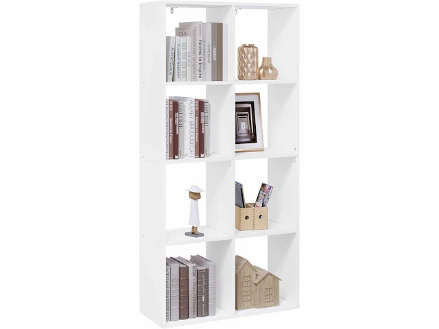 Boekenkast plankkubus 4 niveaus 8 compartimenten - afbeelding 2 van  4