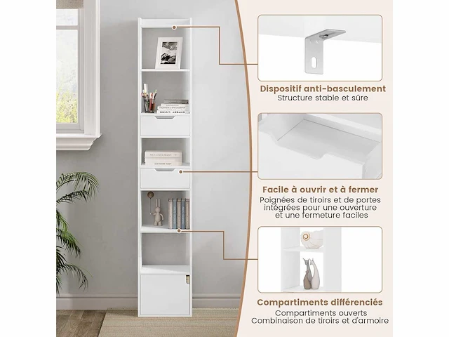 Boekenkast, smalle en hoge plank - afbeelding 5 van  6