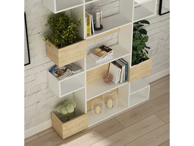 Boekenplank niho - 100% melamine - wit - afbeelding 1 van  3