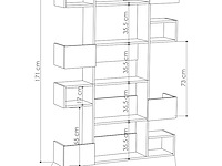 Boekenplank niho - 100% melamine - wit - afbeelding 3 van  3