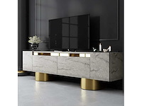 Bohem-spaanplaat en metalen tv-meubel - afbeelding 3 van  10