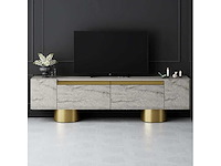 Bohem-spaanplaat en metalen tv-meubel - afbeelding 5 van  10