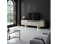 Bohem-spaanplaat en metalen tv-meubel - afbeelding 8 van  10