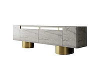 Bohem-spaanplaat en metalen tv-meubel